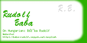 rudolf baba business card